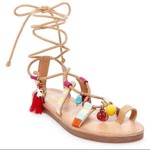 Madden girl flat lace up sandals